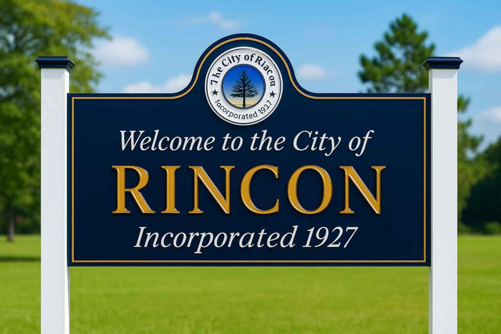 city of rincon, ga sign for web design